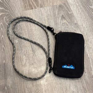 Kavu Go Time Black Crossbody Pouch with Strap